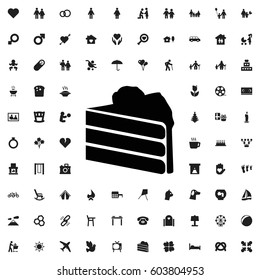 Cake icon illustration isolated vector sign symbol. family icons vector set.