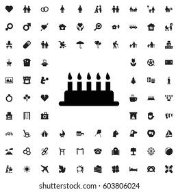 Cake icon illustration isolated vector sign symbol. family icons vector set.