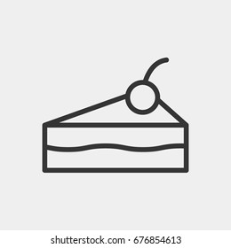 Cake  icon illustration isolated vector sign symbol