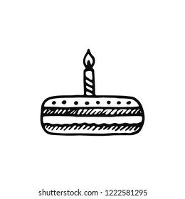 cake icon. isolated object vector silhouette.