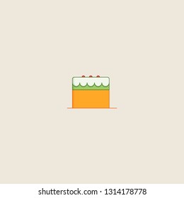 Cake icon isolated on grey background. Cake symbol for website design, mobile application, ui. Editable stroke. Vector illustration. Eps10 - Vector illustration