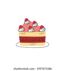 Cake Icon Isolated On White Background