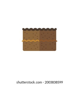cake Icon Isolated On White Background
