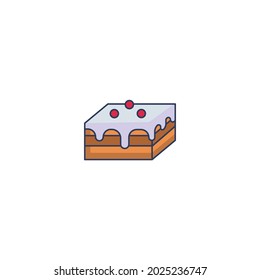 Cake Icon Isolated On White Background