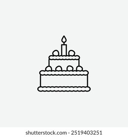 Cake icon isolated on white background