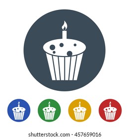 Cake icon isolated on white background 
