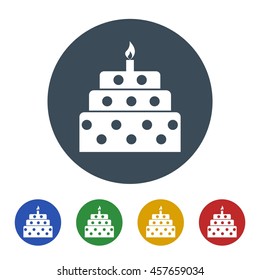Cake icon isolated on white background 