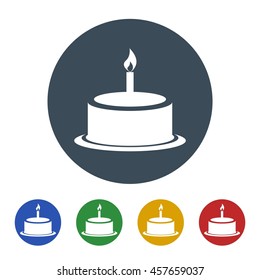 Cake icon isolated on white background 