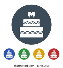Cake icon isolated on white background 
