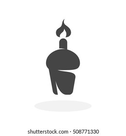 Cake icon isolated on white background. Cake vector logo. Flat design style. Modern vector pictogram for web graphics - stock vector