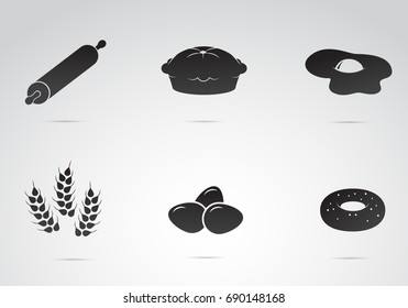 Cake icon isolated on white background. Vector art.