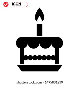 cake icon isolated sign symbol vector illustration - high quality black style vector icons
