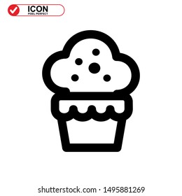 cake icon isolated sign symbol vector illustration - high quality black style vector icons
