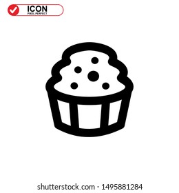 cake icon isolated sign symbol vector illustration - high quality black style vector icons
