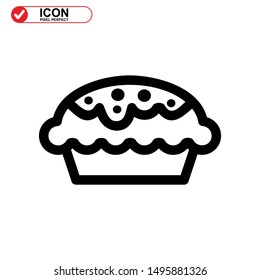cake icon isolated sign symbol vector illustration - high quality black style vector icons
