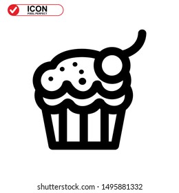 cake icon isolated sign symbol vector illustration - high quality black style vector icons
