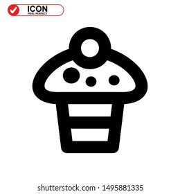 cake icon isolated sign symbol vector illustration - high quality black style vector icons
