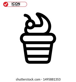 cake icon isolated sign symbol vector illustration - high quality black style vector icons
