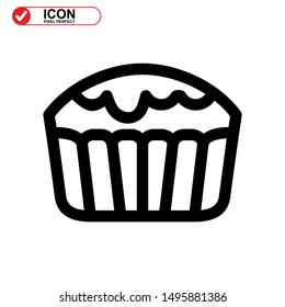 cake icon isolated sign symbol vector illustration - high quality black style vector icons
