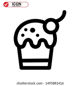 cake icon isolated sign symbol vector illustration - high quality black style vector icons
