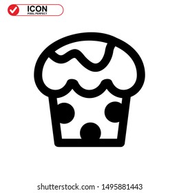 cake icon isolated sign symbol vector illustration - high quality black style vector icons
