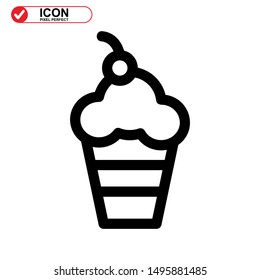 cake icon isolated sign symbol vector illustration - high quality black style vector icons
