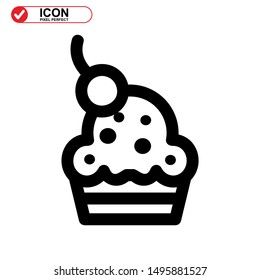 cake icon isolated sign symbol vector illustration - high quality black style vector icons
