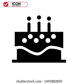 cake icon isolated sign symbol vector illustration - high quality black style vector icons
