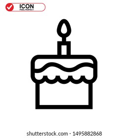cake icon isolated sign symbol vector illustration - high quality black style vector icons

