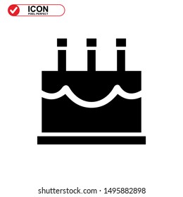 cake icon isolated sign symbol vector illustration - high quality black style vector icons
