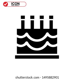 cake icon isolated sign symbol vector illustration - high quality black style vector icons
