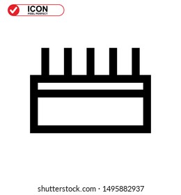 cake icon isolated sign symbol vector illustration - high quality black style vector icons
