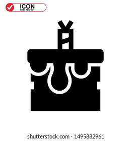 cake icon isolated sign symbol vector illustration - high quality black style vector icons
