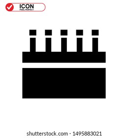 cake icon isolated sign symbol vector illustration - high quality black style vector icons
