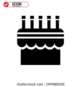 cake icon isolated sign symbol vector illustration - high quality black style vector icons
