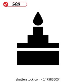 cake icon isolated sign symbol vector illustration - high quality black style vector icons
