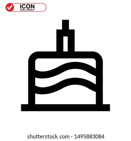 cake icon isolated sign symbol vector illustration - high quality black style vector icons
