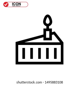 cake icon isolated sign symbol vector illustration - high quality black style vector icons
