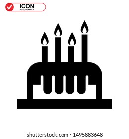 cake icon isolated sign symbol vector illustration - high quality black style vector icons
