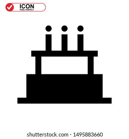 cake icon isolated sign symbol vector illustration - high quality black style vector icons
