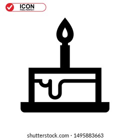 cake icon isolated sign symbol vector illustration - high quality black style vector icons
