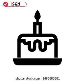 cake icon isolated sign symbol vector illustration - high quality black style vector icons
