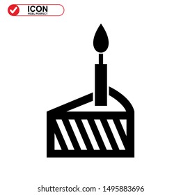 cake icon isolated sign symbol vector illustration - high quality black style vector icons

