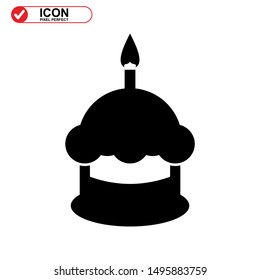 cake icon isolated sign symbol vector illustration - high quality black style vector icons
