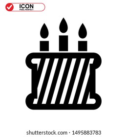 cake icon isolated sign symbol vector illustration - high quality black style vector icons
