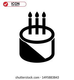 cake icon isolated sign symbol vector illustration - high quality black style vector icons
