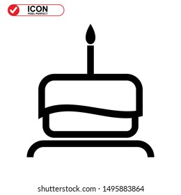 cake icon isolated sign symbol vector illustration - high quality black style vector icons
