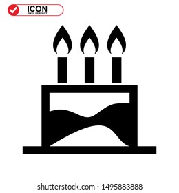 cake icon isolated sign symbol vector illustration - high quality black style vector icons
