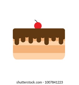 Cake icon isolated vector illustration on white transparent background