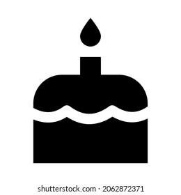Cake icon isolated vector illustration. High quality black style vector icon